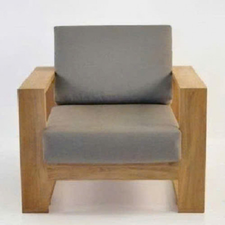 Square Oak : Ghế Sofa Đơn Gỗ Sồi Kèm Nệm